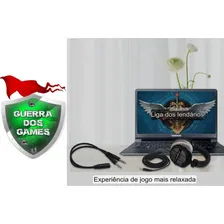 Adaptador P3 P/ Headset Fone E Microfone Em Notebook Pc P3 FĂȘmea Para P2 Macho (fone) P2 Macho (microfone) Guerra Dos Games Foto mini 4