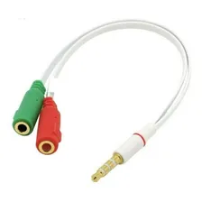 Adaptador P3 X P2 P/ Microfone E Headset Em Celular E Games Foto  mini 1