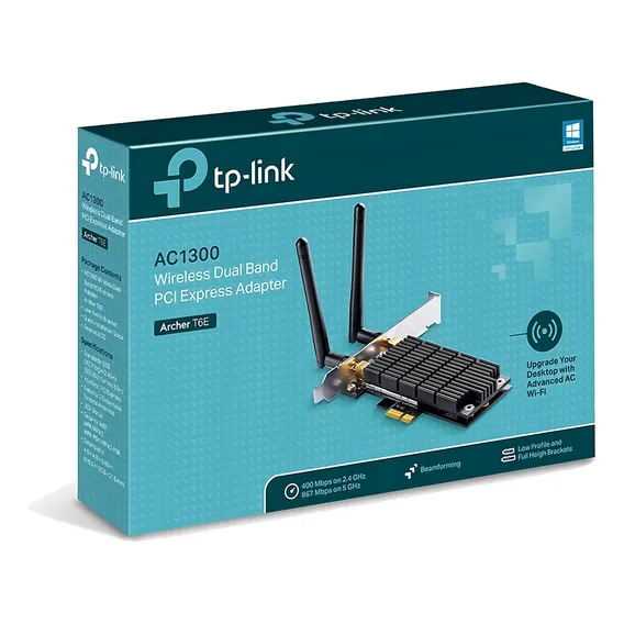 Adaptador Pci-e Sem Fio Wi-fi Ac1300 Archer T6e Dual Band Foto 1