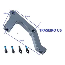Adaptador Pinça Traseiro Freio Disco U6 203mm Bicicleta Foto mini 2