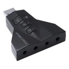 Adaptador Placa De Som Usb 7.1 Adaptador Áudio Notebook Pc Foto  mini 1