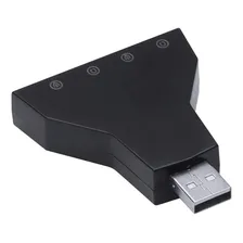 Adaptador Placa De Som Usb 7.1 Adaptador Áudio Notebook Pc Foto mini  2