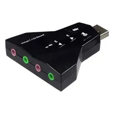 Adaptador Placa De Som Usb 7.1 Entrada P2 Fone E Microfone Foto mini 3