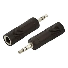 Adaptador Plug Conversor P10 Femea X P2 Macho Estéreo Foto mini 1