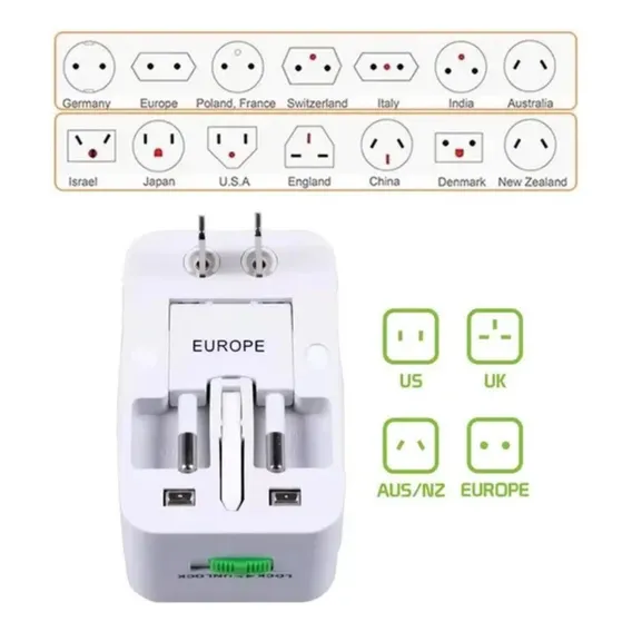 Adaptador Plug Tomada Universal Eua Europa Asia Portátil Foto 1