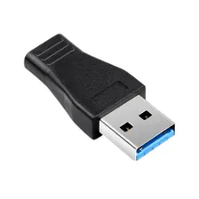 Adaptador Plug Usb-c Fêmea Para Usb 3.0 Macho Cor Preto Foto mini 3