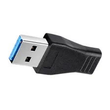 Adaptador Plug Usb-c Fêmea Para Usb 3.0 Macho Cor Preto Foto mini 2