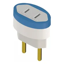 Adaptador Plugue De Tomada 2 Pinos Bipolar Americano Pino Chato Para Brasileiro Pino Redondo 5 Unidades Foto mini  3