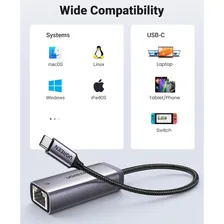 Adaptador Rede Internet Ugreen Usb C P/rj45 Ethernet Foto mini  2