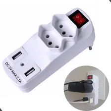 Adaptador Safeline SL6017 2 Tomada Padrão 10a Benjamim duplo com 2 portas Usb 5V 110V/220V Foto mini  3