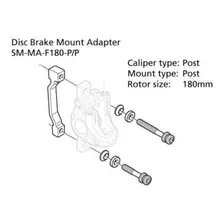Adaptador Shimano Freio Disco Diant. Post Mount 180mm Pm/pm Foto mini 3