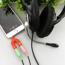 Adaptador Splitter P3 Headset Fone/microfone P2 X P3 Áudio Foto mini 4