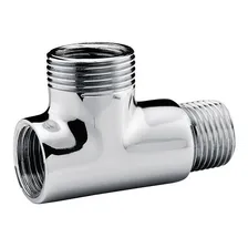 Adaptador Tee T Maquina Lavar Tanque 1/2x3/4   Latão Cromado Foto  mini 1