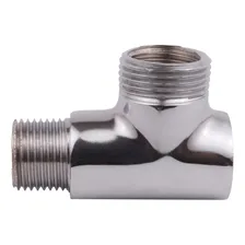 Adaptador Tee T Maquina Lavar Tanque 1/2x3/4   Latão Cromado Foto mini  3