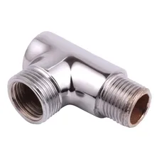 Adaptador Tee T Maquina Lavar Tanque 1/2x3/4   Latão Cromado Foto mini 4