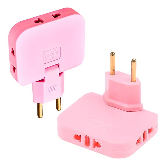Adaptador Tomada Articulado Dobrável Benjamim Flexível Foto 1