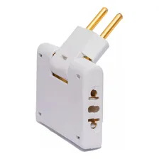 Adaptador Tomada Articulado Dobrável Benjamim Pinot FlexĂvel 110v/220v Foto mini 2