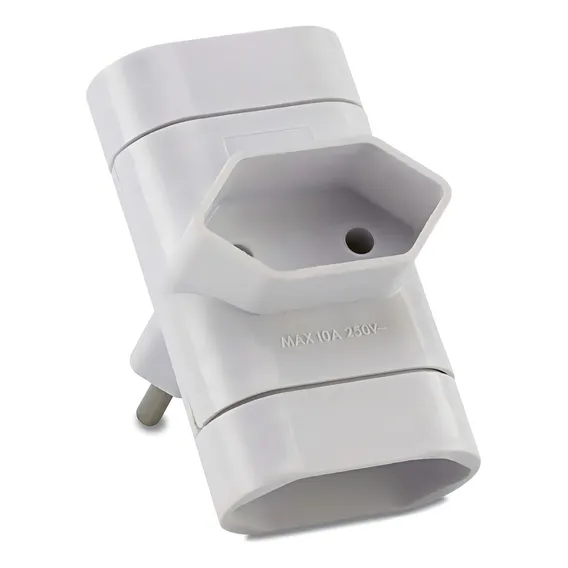 Adaptador Tomada Padrão Benjamin T 3 Saidas 10a Bipolar Foto 1