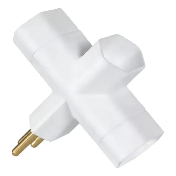 Adaptador Tomada Padrão Benjamin 2p+t 10a 250v Foto 1