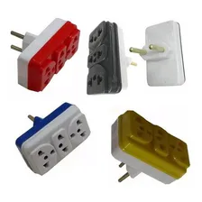Adaptador Tomada Padrão Novo/antigo Benjamin Triplo 110V/220V Foto mini 1