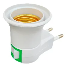 Adaptador Tomada Soquete E27 P/ Lampada Chave Desliga Foto mini 4