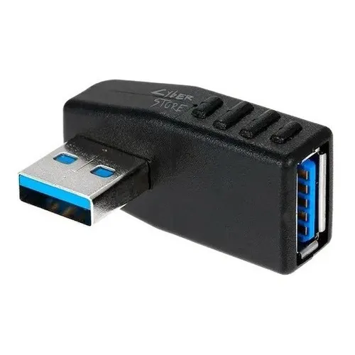 Adaptador Usb 3.0 Vertical M X F 90º Graus Esquerda + Foto 1