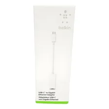 Adaptador USB-C para Gigabit Ethernet Apple Mac Belkin branco Foto mini 4