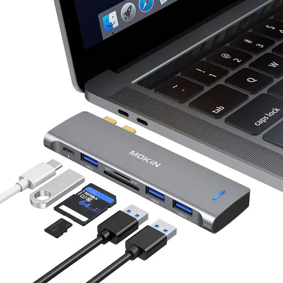 Adaptador USB C para Macbook Pro Air, Adaptador USB C Mac, Mac Foto 1