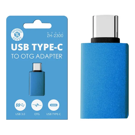 Adaptador USB-C para USB 3.0 para notebook Macbook Otg, cor azul - adaptador USB tipo C para USB Foto 1