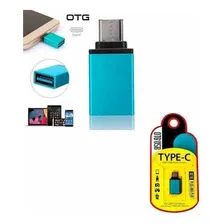 Adaptador USB-C para USB 3.0 para notebook Macbook Otg, cor azul - adaptador USB tipo C para USB Foto mini 4