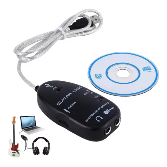 Adaptador Usb De Guitarra Violão Baixo Pc Guitar Link Foto 1