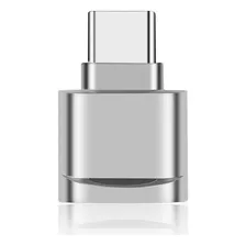 Adaptador Usb Tipo C 3.1 Leitor Cartão De Memoria Micro Sd Cor Prata Foto mini 1