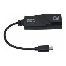 Adaptador USB tipo C para rede LAN Rj45 Gigabit, cor preta Foto mini  2