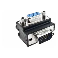 Adaptador Vga Em L Macho X Femea 90 Graus Foto mini 1