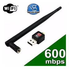 Adaptador Wireless Usb Wifi 600mbps Sem Fio Lan B/g/n Antena Foto mini 2