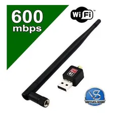 Adaptador Wireless Usb Wifi 600mbps Sem Fio Lan B/g/n Antena Foto mini 1