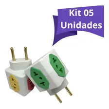 Adaptadores Tomada Cubo Colorido 4 Saídas Foto mini 1