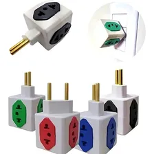 Adaptadores Tomada Cubo Colorido 4 Saídas Foto mini 2