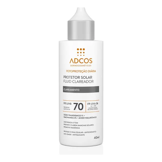 Adcos Protetor Solar Fluid Clareador FPS 70 - Incolor - 40ml Foto 1