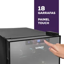 Adega Climatizada Cannes 18 Garrafas 127v Suggar Ad1811pt Cor Preta 110V Foto mini 1
