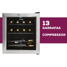 Adega Climatizada Suggar Lyon 13 Garrafas Ad15 Cor Inox 220V Foto mini 2