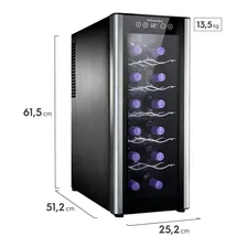 Adega de Vinho Climatizada Electrolux 12 garrafas Uma Porta Acabamento em AlumÃnio ACB12 - Bivolt Foto mini 3