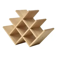 Adega Rack Suporte 8 Garrafas Vinho Bebidas Em Bambu Foto mini 3
