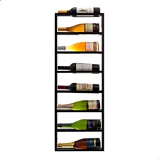 Adega Vertical Suporte Vinho Parede 8 Garrafas Preto Foto mini 2