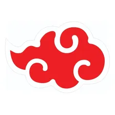 Adesivo Automotivo Carro Moto Casa Akatsuki Naruto Colante Cor Vermelho Foto  mini 1