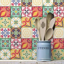 Adesivo Azulejo Cozinha 10x10 Cm 100un Carmesim Foto mini  3