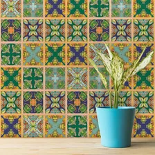 Adesivo Azulejo Hidráulico Português 15x15cm 36un - 0,81 M2 Cor Outono Foto mini  2