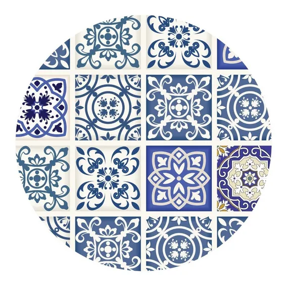 Adesivo Azulejo Ladrilho 10x10 Cm 50un Azul Royal Foto 1
