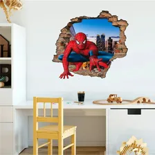 Adesivo Buraco 3d Parede Infantil 65x65cm Cor Homem Aranha Foto mini 1