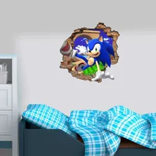 Adesivo Buraco 3d Parede Infantil 65x65cm Cor Sonic 01 Foto mini 1